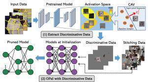 Leveraging discriminative data: A pathway to high-performance, stable One-shot Network Pruning at Initialization