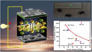 One-step growth of additive free Ni-BDC electrode as high performance asymmetric supercapacitor device