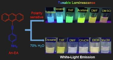 A single fluorophore, single-component system for advancing white-light emission in aqueous media with ultrafast dynamical study