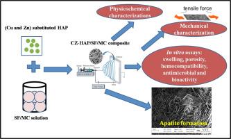 Synthesis and biomedical potential of silk fiber/methylcellulose composite containing copper and zinc co-substituted hydroxyapatite for bone tissue engineering applications