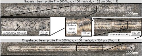 Influence of laser beam shaping on the cracking behavior of tungsten at single weld lines