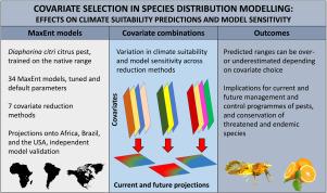 Climate covariate selection influences MaxEnt model predictions and predictive accuracy under current and future climates