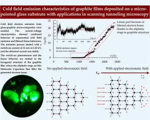 Comprehensive analysis of charge carriers dynamics through the honeycomb structure of graphite thin films and polymer graphite with applications in cold field emission and scanning tunneling microscopy