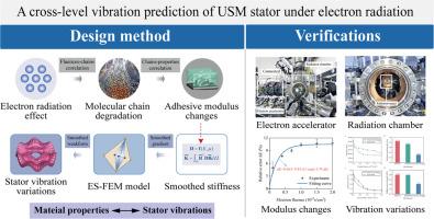 A cross-level vibration prediction of USM stator under electron radiation