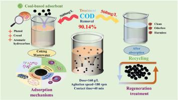 Enhanced performance of coal-based adsorbents in removing phenols from highly concentrated coking wastewater: Targeting large-scale applications