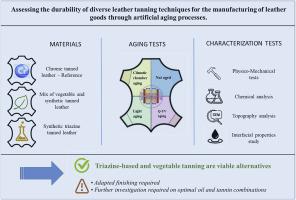 Assessing the durability of diverse leather tanning techniques for the manufacturing of leather goods through artificial aging processes