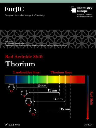 Front Cover: Complexation of ThoriumIV with Fluorinated Heterocyclic β-Diketones in Aqueous Hydrochloric Solutions (Eur. J. Inorg. Chem. 26/2024)