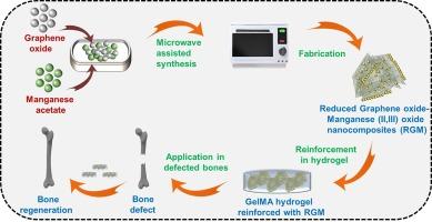 Harnessing potential of microwave-assisted ultrafast synthesis of reduced graphene oxide/Mn3O4 bioactive nanocomposite hydrogel for bone tissue engineering