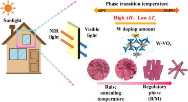 Study of B/M phase transition and phase transition properties of annealing-tuned high phase transition latent heat of W-VO2 nanorods