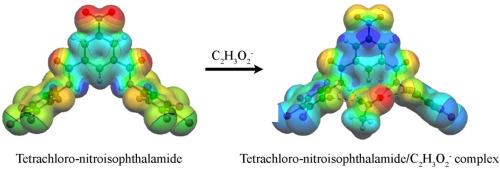 Oxoanion complexation of nitroisophthalamide receptors: Insights from the DFT calculations