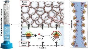 Enhanced foam fractionation of perfluorooctane sulfonate (PFOS) from water using amphiphilic Janus SiO2 nanoparticles