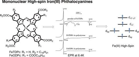 Mononuclear high-spin iron(III) phthalocyanines