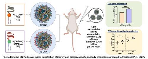 Replacing poly(ethylene glycol) with RAFT lipopolymers in mRNA lipid nanoparticle systems for effective gene delivery