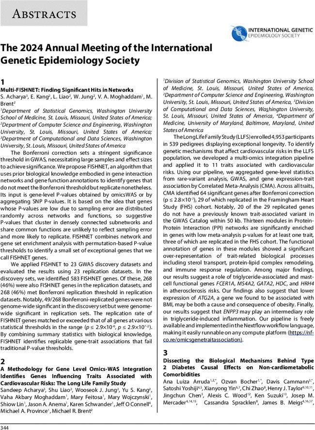 The 2024 Annual Meeting of the International Genetic Epidemiology Society