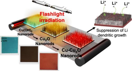 Ultrafast and Scalable Fabrication of Cu–CuxO Nanostructures for Stabilizing Lithium Metal Anodes via Flashlight Irradiation