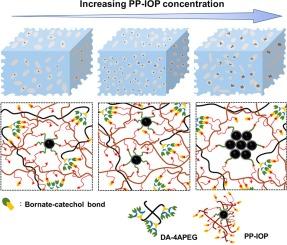 Fabrication of multi-responsive dynamic poly(ethylene glycol)-iron oxide nanoparticle nanocomposite hydrogels through interfacial boronate-catechol crosslinking