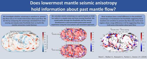 The sensitivity of lowermost mantle anisotropy to past mantle convection