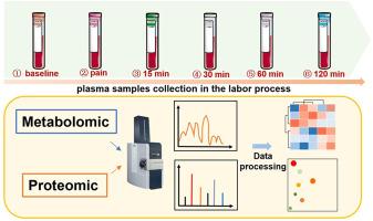 Proteomic and metabolomic analysis of plasma for pain at different labor stages