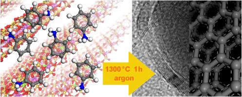 Graphite and multi-layer graphene from a low molecular weight carbon source