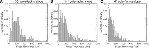 Observations of Water Frost on Mars With THEMIS: Application to the Presence of Brines and the Stability of (Sub)Surface Water Ice