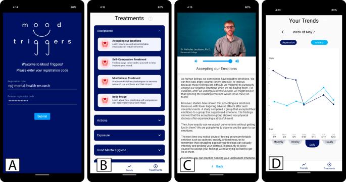 Evaluating a mobile app’s effects on depression and anxiety in medication-treated opioid use disorder