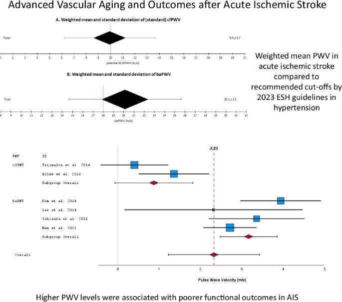 Advanced vascular aging and outcomes after acute ischemic stroke: a systematic review and meta-analysis