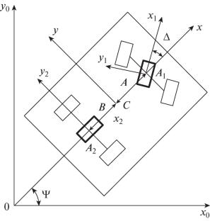 A Variable-Structure Model for Studying Skidding of a Four-Wheeled Vehicle with Slipping Wheels