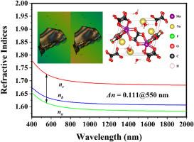 A novel sodium manganese fluorooxalate crystal Na2Mn2(C2O4)2.5F·2H2O: Synthesis, structure, optical and thermal properties