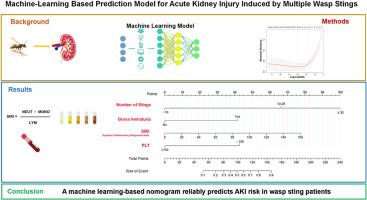 Machine-learning based prediction model for acute kidney injury induced by multiple wasp stings