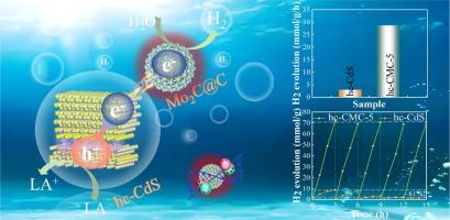 Plasmonic tandem heterojunctions enable high-efficiency charge transfer for broad spectrum photocatalytic hydrogen production