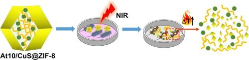 Synergistic bactericidal effect of antimicrobial peptides and copper sulfide-loaded zeolitic imidazolate framework-8 nanoparticles with photothermal therapy