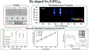 Photoluminescence and thermally stimulated luminescence properties of Sr3Y(PO4)3 single crystals doped with dy