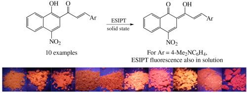 Photophysical properties of 2’-hydroxychalcones of 2-cinnamoyl-4-nitro-1-naphthol series