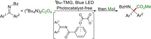 EDA-complexes-enabled photochemical synthesis of α-amino acids with imines and tetrabutylammonium oxalate