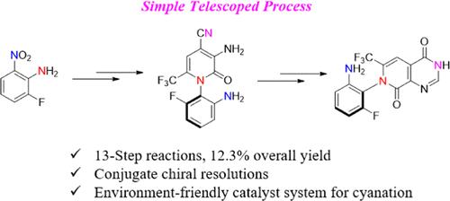 Development of a Practical Telescoped Process to Prepare (P)-7-(2-Amino-6-fluorophenyl)-4-hydroxy-6-(trifluoromethyl)pyrido[3,4-d]pyrimidin-8(7H)-one: a Key Intermediate of KRASG12C Inhibitor GH35