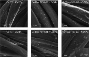 Harnessing the power of green and rooibos tea aqueous extracts for obtaining colored bioactive cotton and cotton/flax fabrics intended for disposable and reusable medical textiles