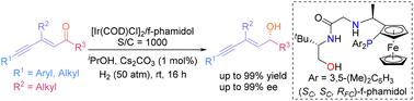 Ir-catalyzed chemo- and enantioselective hydrogenation of enyne-conjugated ketones†
