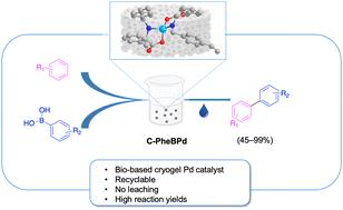 Bio-based palladium catalyst in cryogel for cross-coupling reactions†