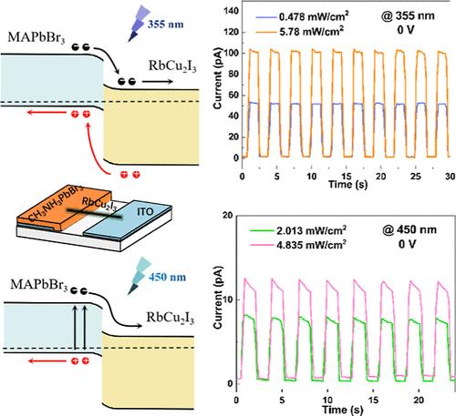 Self-Powered Lateral Heterojunction Photodetectors: Unveiling Ultraviolet Sensitivity via the RbCu2I3 Microwire and the MAPbBr3 Film with Innovative Engineering