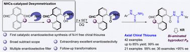 Synthesis of axially chiral thiourea by NHC-catalyzed desymmetrizative amidation†