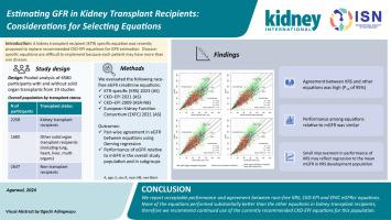 Estimating glomerular filtration rate in kidney transplant recipients: considerations for selecting equations