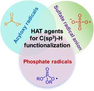 Acyloxy, sulfate, and phosphate radicals as hydrogen atom transfer (HAT) agents for direct C(sp3)–H functionalization