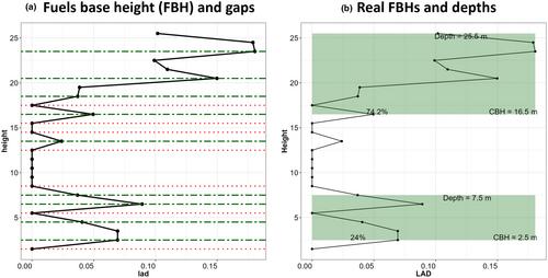 LadderFuelsR: A new automated tool for vertical fuel continuity analysis and crown base height detection using light detection and ranging