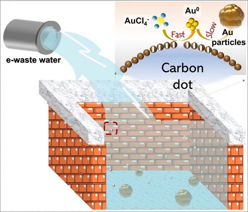 Carbon Defects as Highly Active Sites for Gold Detection and Recovery