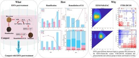 Unraveling the mechanisms of post-treatment to enhance humification and Cd remediation in compost through EDTA-Fenton-Like systems