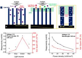 Monolithic green-sensitive photodetectors enabled by a ZnSnN2/GaN nanorods/silicon double heterojunction†