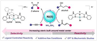 Ligand-modulated phosphine-free Ni(ii) complexes for Z-selective semi-transfer hydrogenation of alkynes and dual transfer hydrogenation of α,β-unsaturated ketones using ammonia borane†