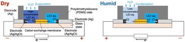 Microfluidic-based redesign of a humidity-driven energy harvester†
