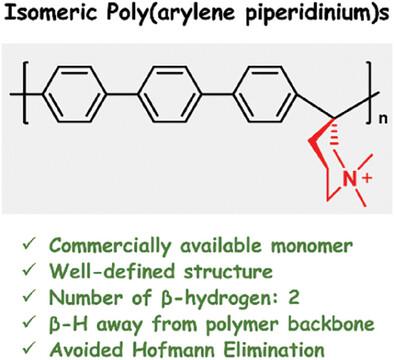 Isomeric Poly(arylene piperidinium) Electrolyte Membranes with High Alkaline Durability