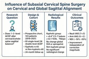 Influence of subaxial cervical spine surgery on the sagittal alignment of the cervical and global spine. A prospective observational study